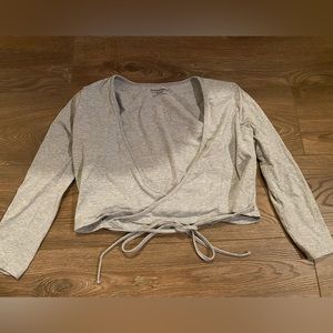 American Apparel cropped wrap top